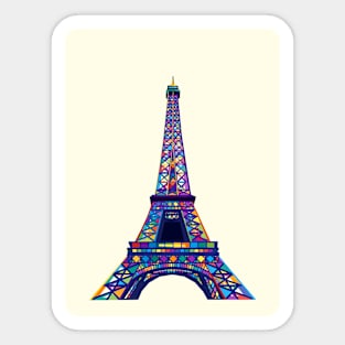 Eiffel Tower Wpap Art Sticker